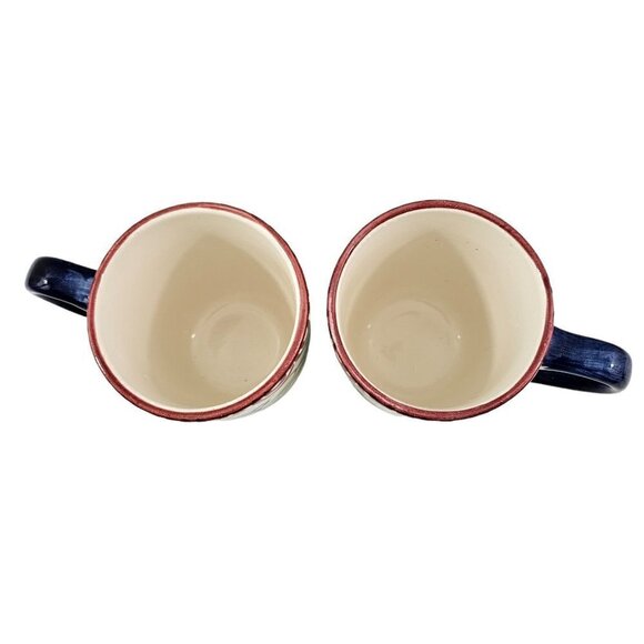 Pfaltzgraff SOMMERSBY Hand Painted Ceramic Coffee Tea Mugs Cups – Set of 2 - Picture 4 of 16